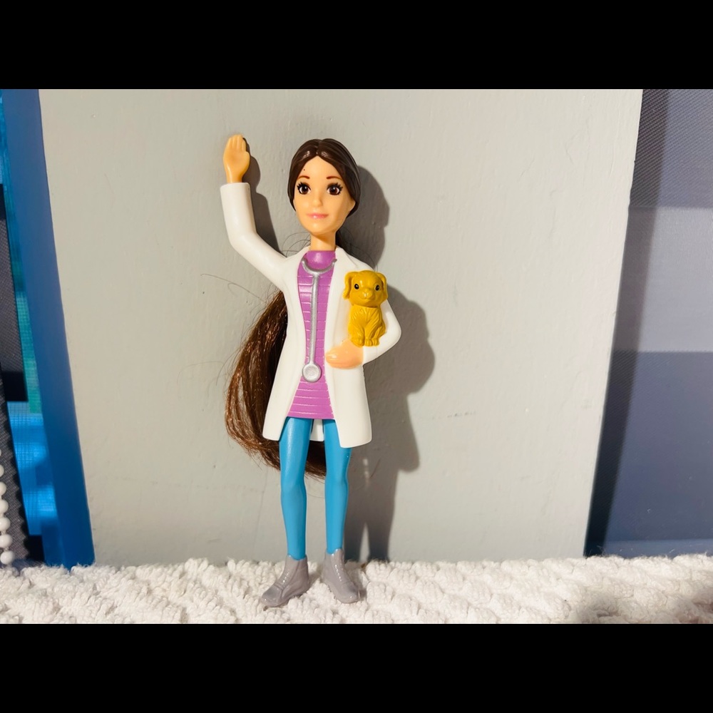 2019 McDonald's Happy Meal Toy Barbie #4 Barbie Veterinarian Puppy Mini Figure
